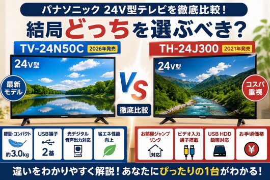 TV-24N50CとTH-24J300の違いを比較